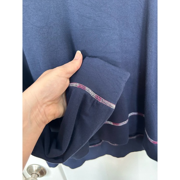 Peloton Women's‎ Sleepover Sweatshirt Top Long Sleeve Navy Blue Size Large - Picture 5 of 13